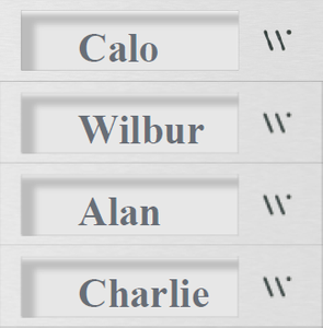 Holars 2-Easy 821, Knappmodul m. Namnskylt